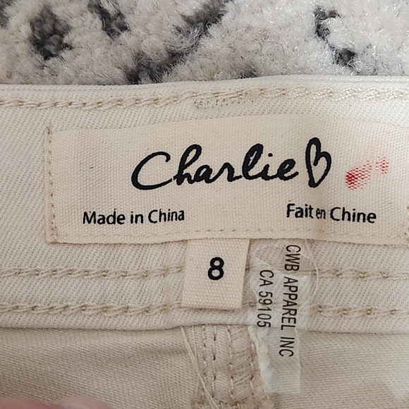 NWT Charlie B Fringe Cream Jeans Boho Western Coastal Cowgirl Country Chic 28/8 - Picture 10 of 16